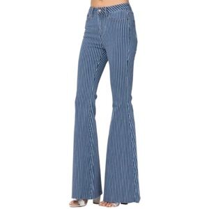 Judy Blue Flare Leg Jeans High Waist Women Size 27 Bell Bottom Boho Festival